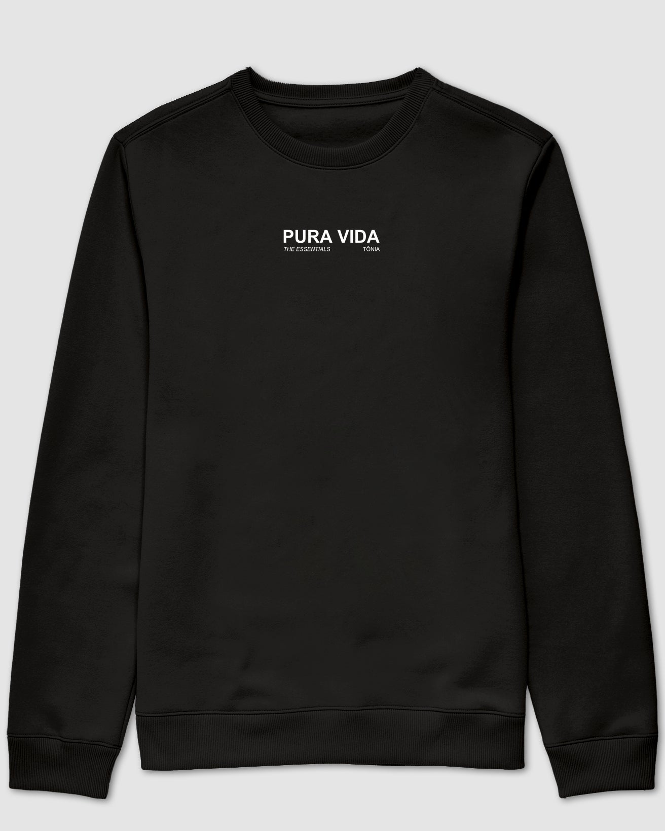 Casaco Moletom - Off White / Preto -  Pura Vida