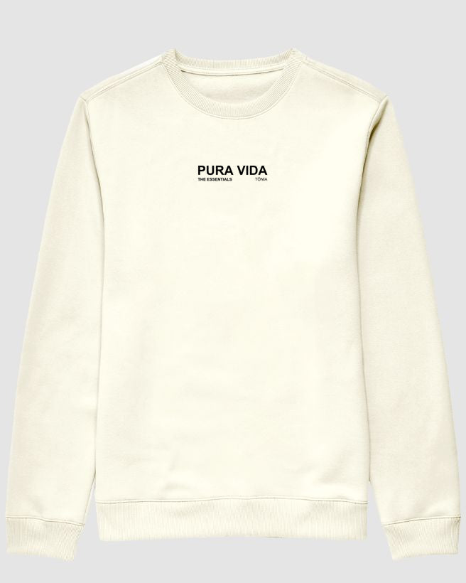 Casaco Moletom - Off White / Preto -  Pura Vida