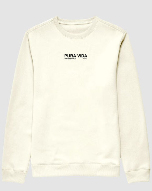 Casaco Moletom - Off White / Preto -  Pura Vida